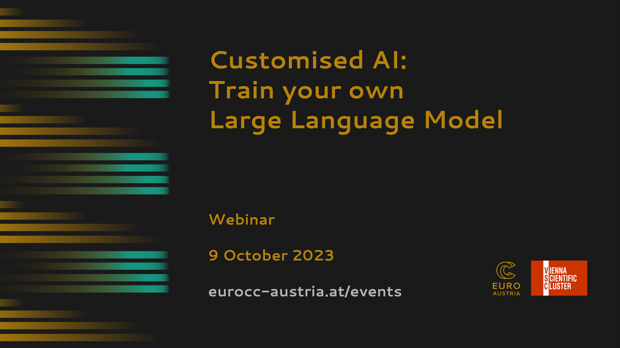 Webinar”Customised AI: Train your own large language model”(NCC Austria)